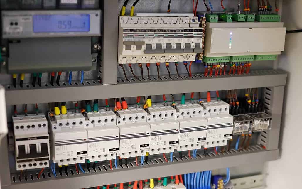 Close up view of building automation system integration