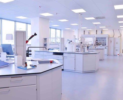 Interior view of a medical chemical lab