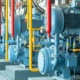 Compressor refrigeration station at manufacturing factory