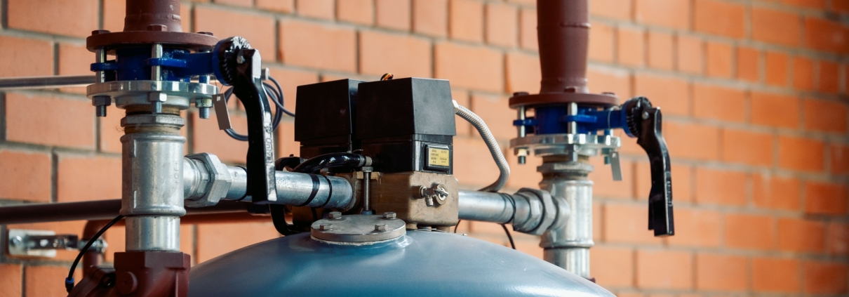 A commercial boiler